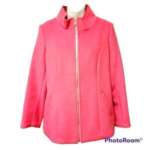 2/$20 Vintage pink zip up blazer jacket